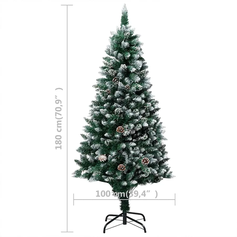 Arbre de Noël artificiel avec LED/boules pommes de pin 180cm - 14