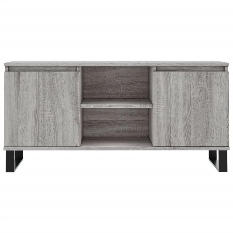Meuble TV sonoma gris 104x35x50 cm bois d'ingénierie - 5