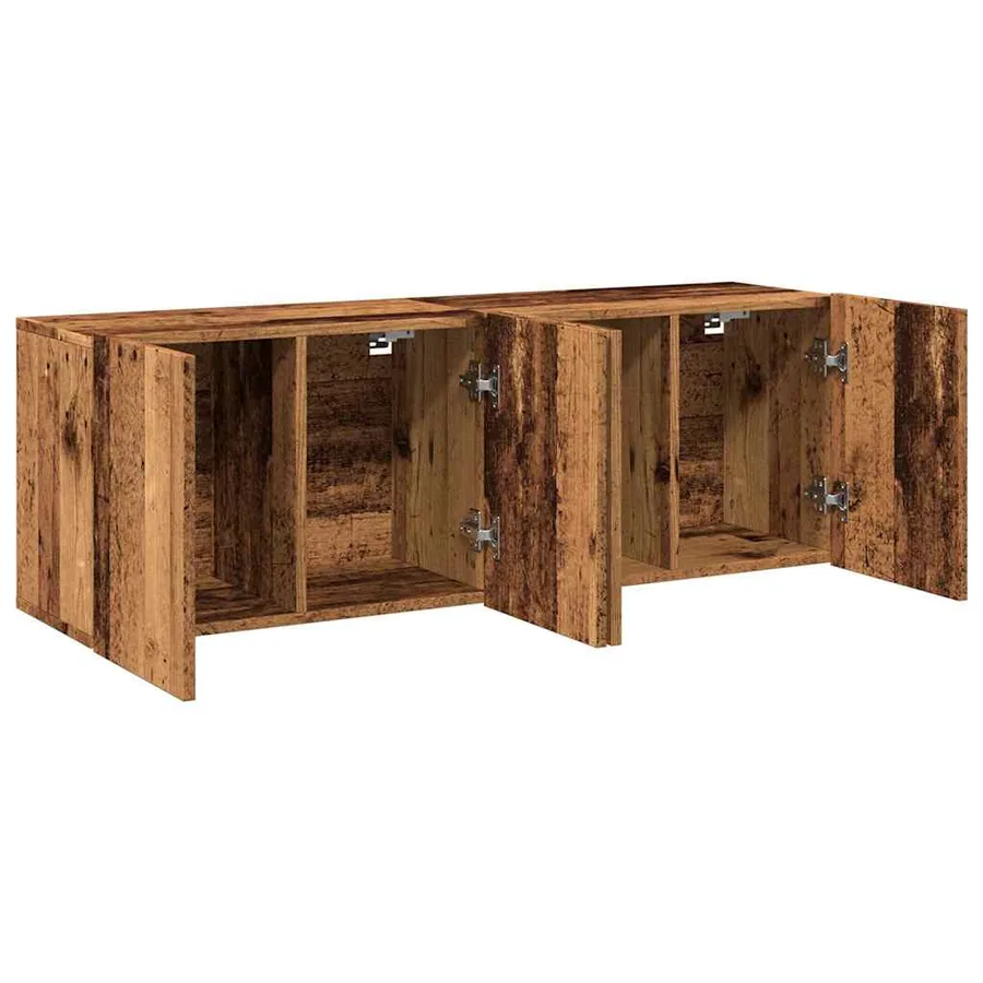 Meubles TV muraux 2 pcs vieux bois 60x30x41 cm - 6