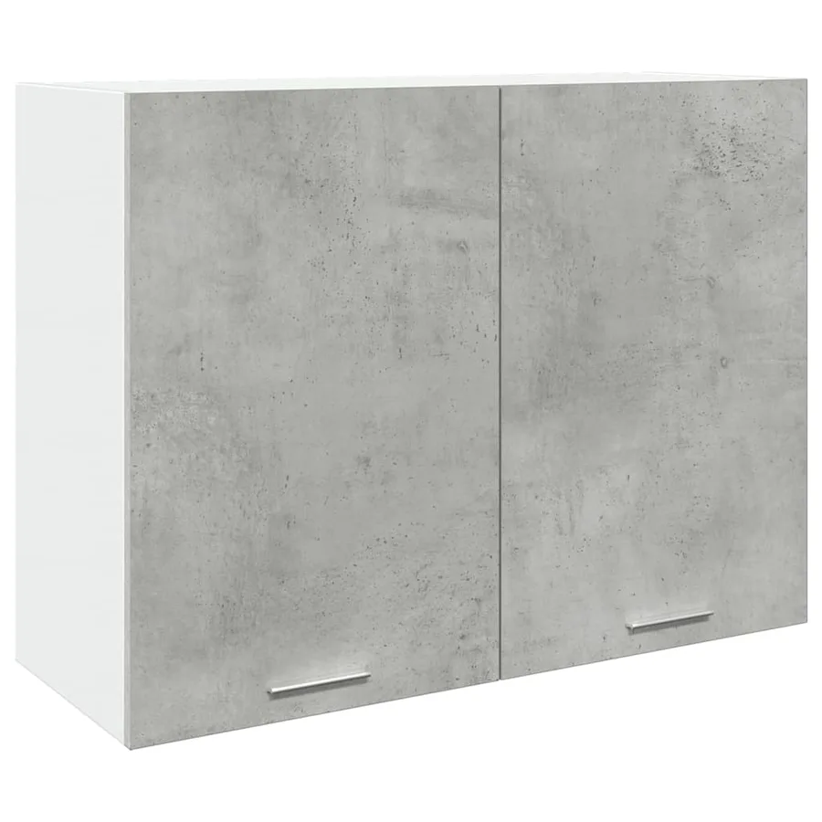Armoire suspendue "Lyon" Gris béton 80 x 31 x 60 cm Bois d'ingénierie - 2
