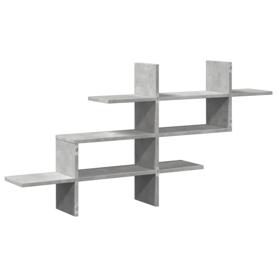 Étagère murale gris béton 124,5x18x60,5 cm bois d'ingénierie - 6
