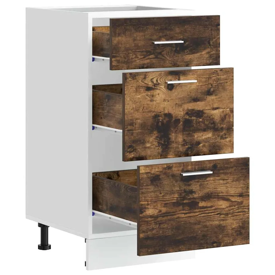 Meuble bas "Lyon" Chêne fumé 40 x 46 x 81,5 cm Bois d'ingénierie - 5