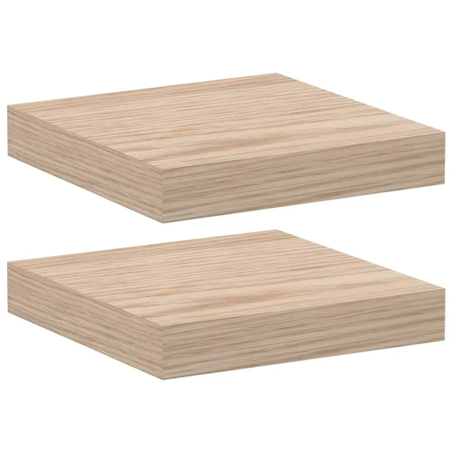 Étagères flottantes 2 pcs 23x23,5x4 cm bois d'ingénierie - 2