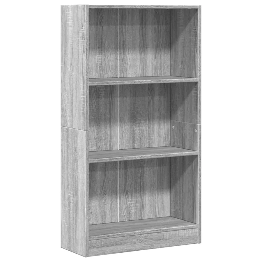 Bibliothèque sonoma gris 60x24x109 cm bois d'ingénierie - 2