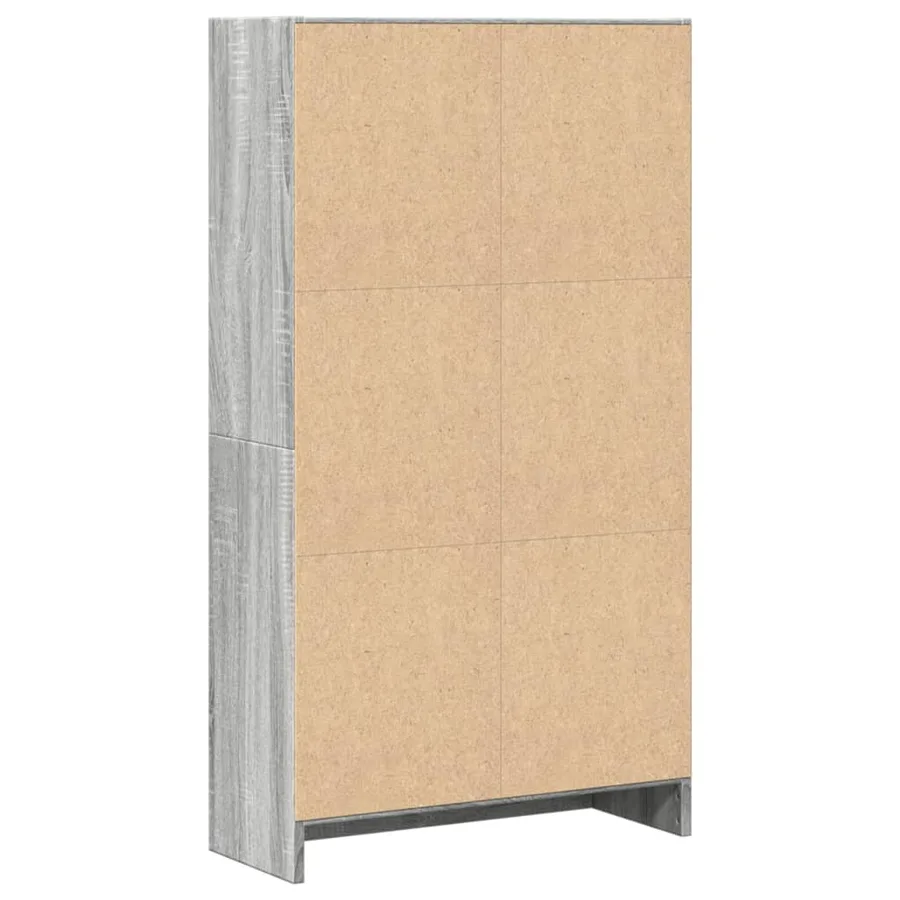 Bibliothèque sonoma gris 60x24x109 cm bois d'ingénierie - 5