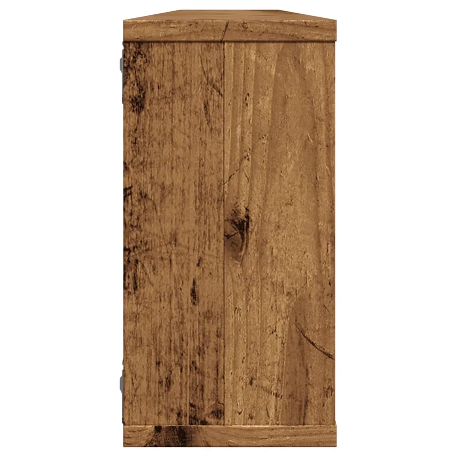 Étagères cube murales 2 pcs vieux bois 100x15x30 cm - 6