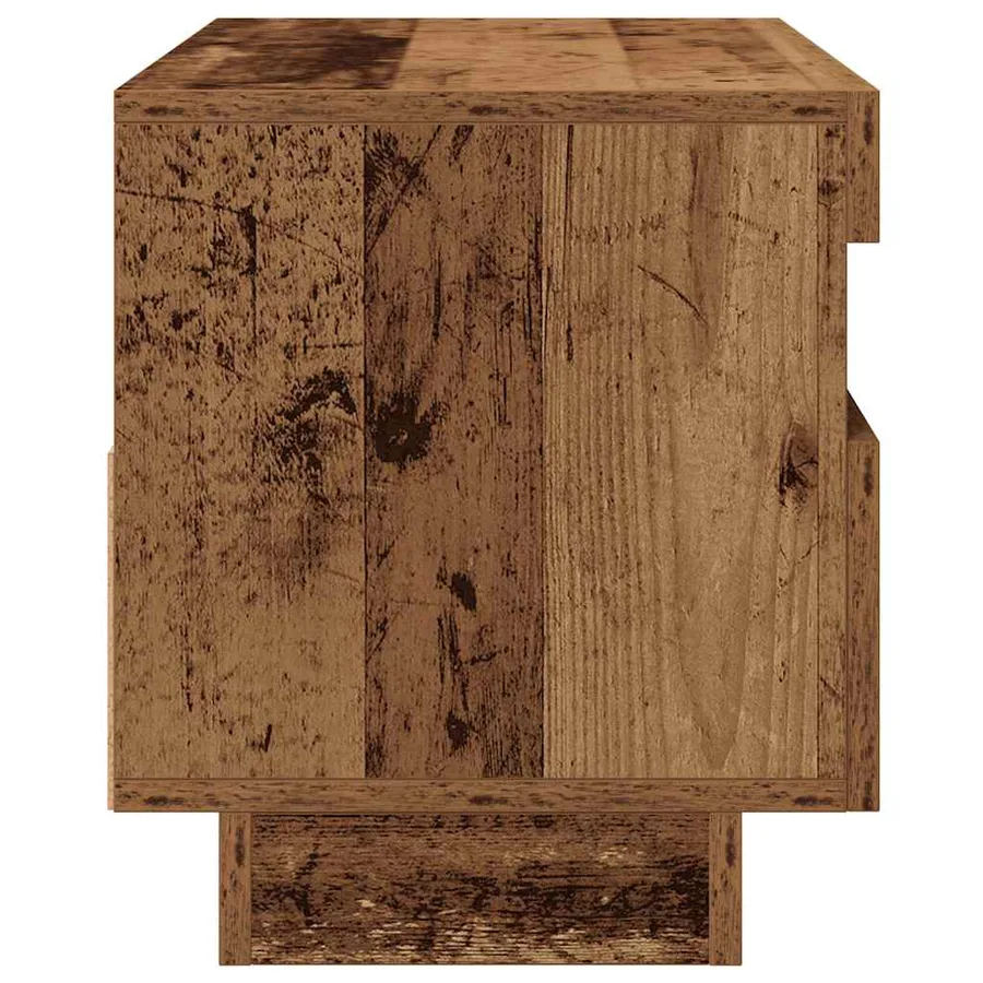 Meuble TV avec lumières LED vieux bois bois d'ingénierie - 9