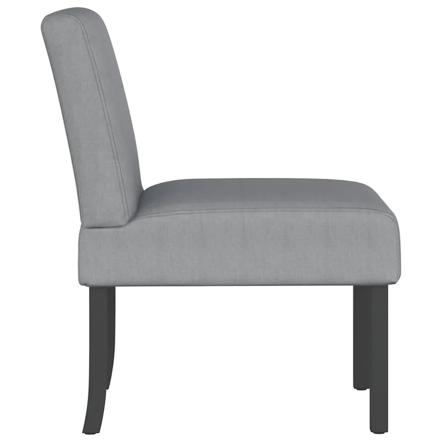 Fauteuil sans accoudoirs gris clair tissu - 4