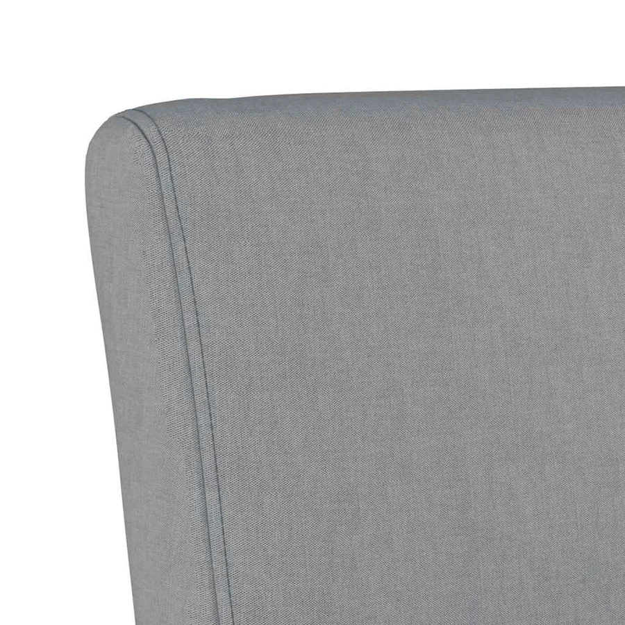 Fauteuil sans accoudoirs gris clair tissu - 6