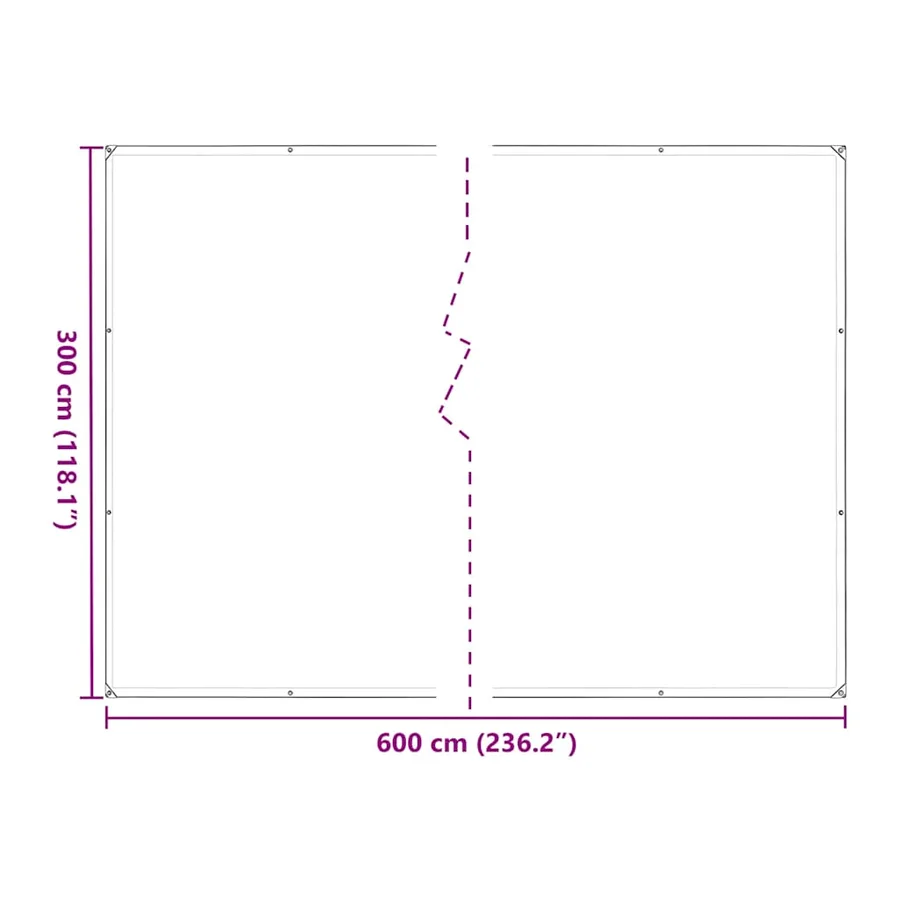 Housse de protection plantes avec œillets 3x6 m polyéthylène - 10