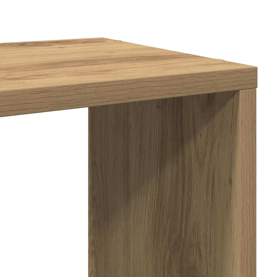 Bibliothèque chêne artisanal 100x24x63 cm bois d'ingénierie - 7