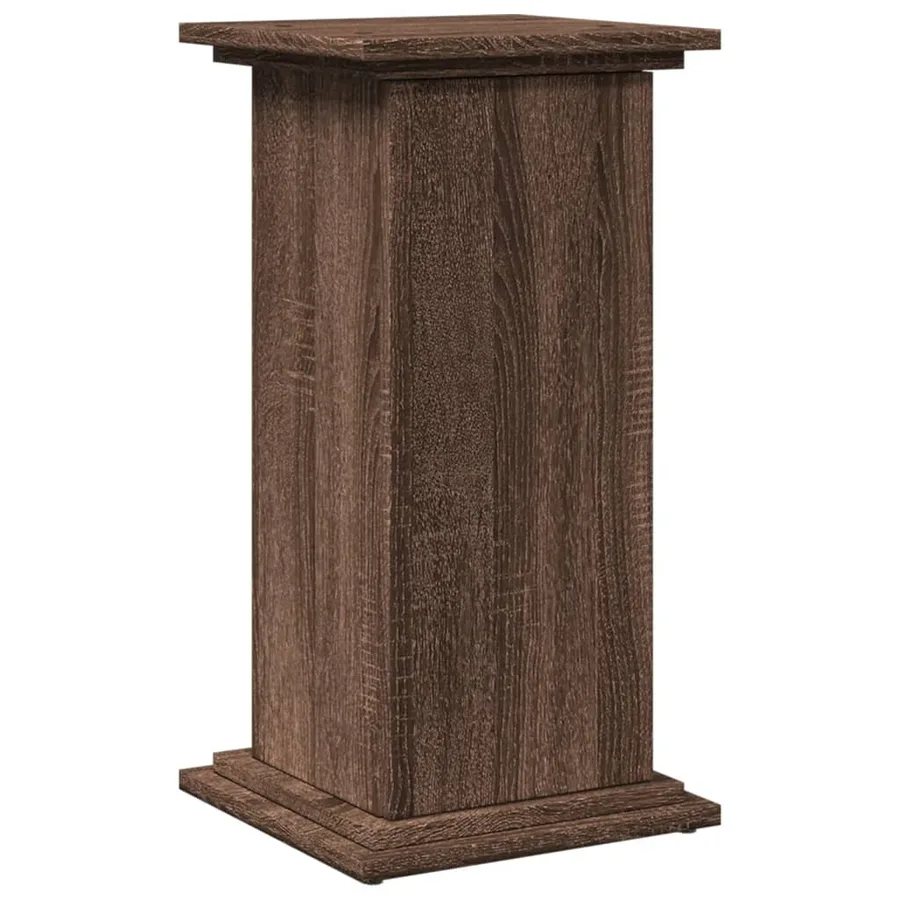 Piédestal avec rangement chêne marron bois d'ingénierie - 2