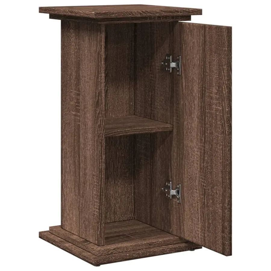 Piédestal avec rangement chêne marron bois d'ingénierie - 4