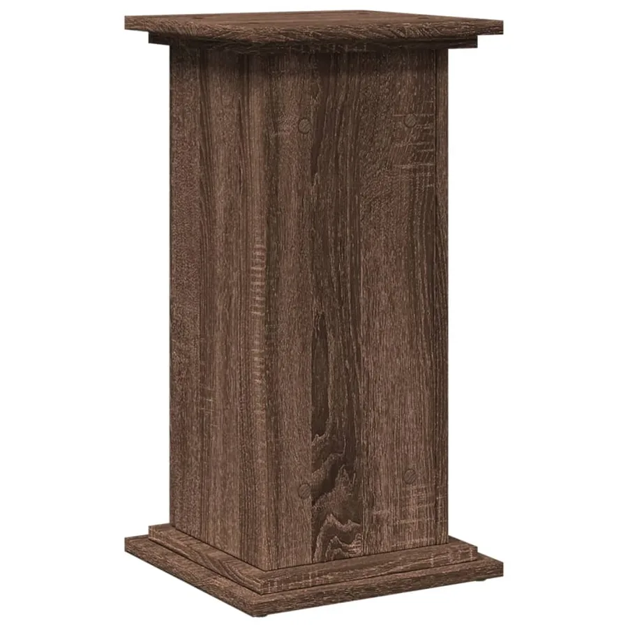 Piédestal avec rangement chêne marron bois d'ingénierie - 5