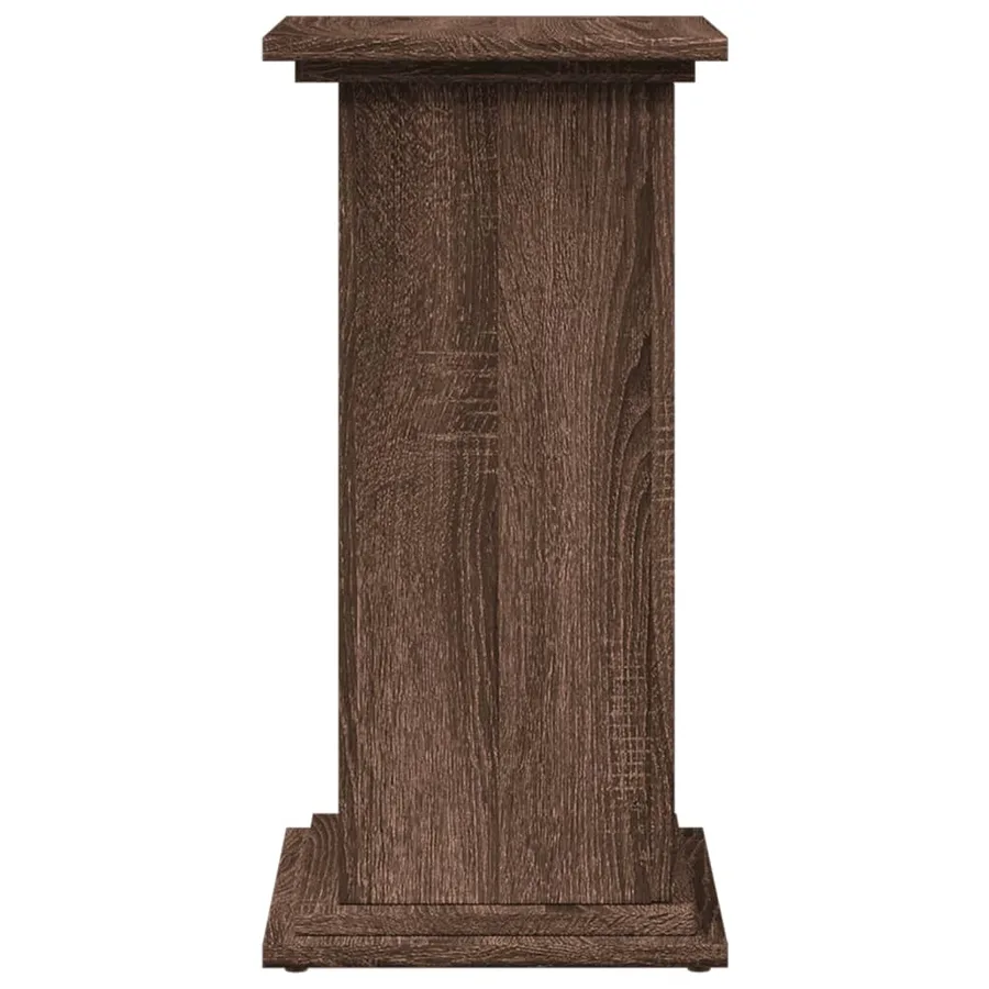Piédestal avec rangement chêne marron bois d'ingénierie - 6