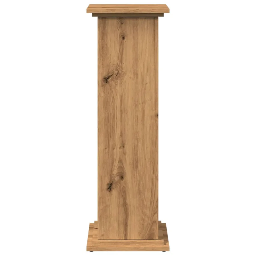 Piédestal avec rangement chêne artisanal bois d'ingénierie - 3