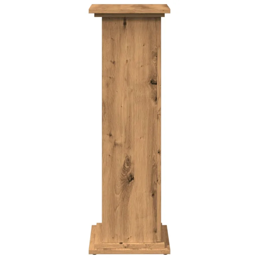 Piédestal avec rangement chêne artisanal bois d'ingénierie - 6