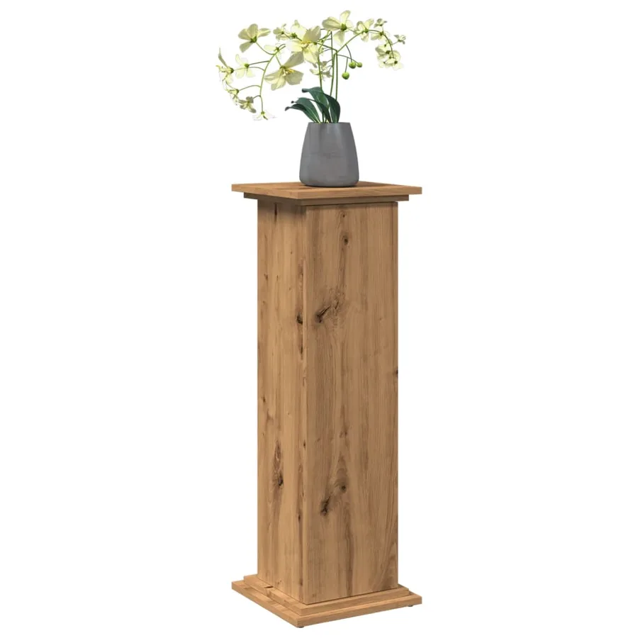 Piédestal avec rangement chêne artisanal bois d'ingénierie - 7