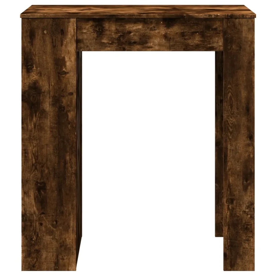 Table de bar avec étagères chêne fumé bois d'ingénierie - 4