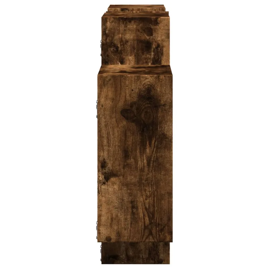 Étagère murale chêne fumé 159x18x65 cm bois d'ingénierie - 5