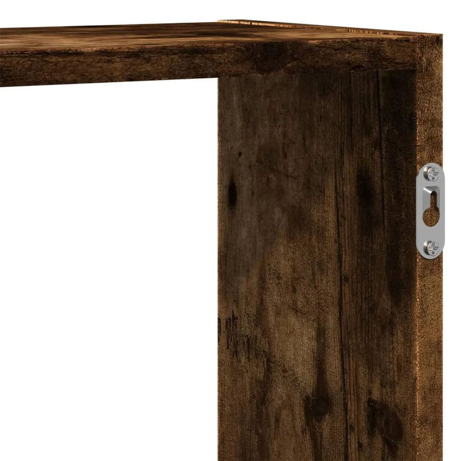 Étagère murale chêne fumé 159x18x65 cm bois d'ingénierie - 8