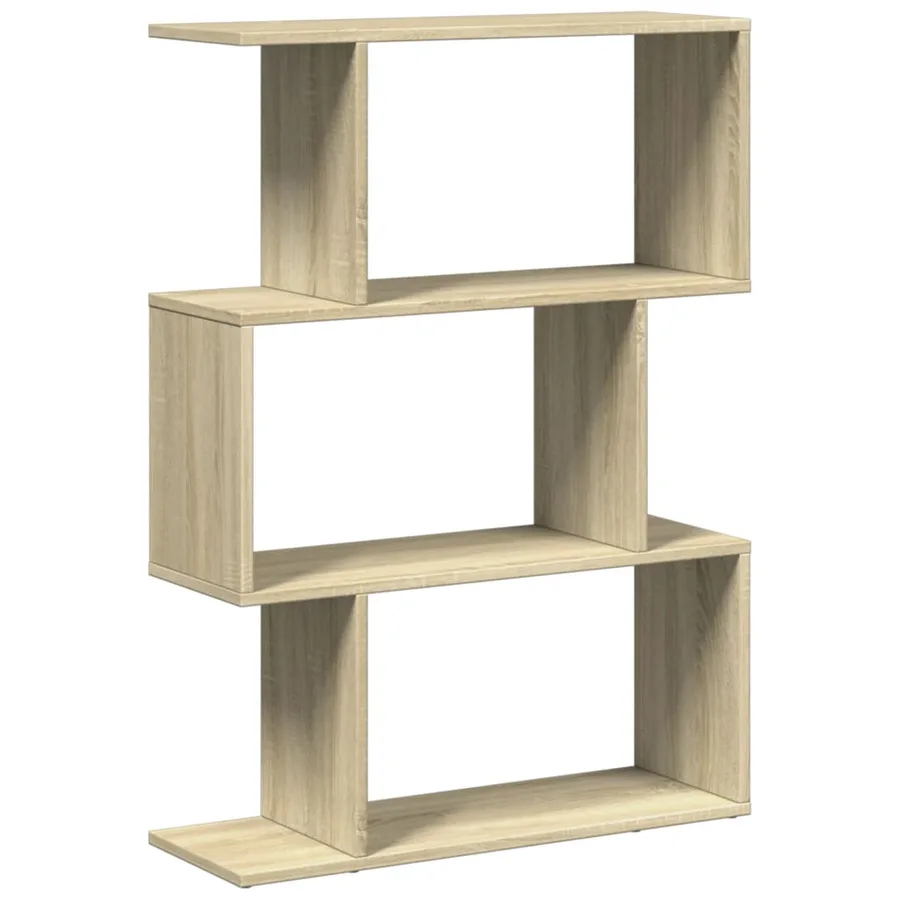 Étagère séparatrice de pièce 3 niveaux chêne sonoma 70x24x97 cm - 2