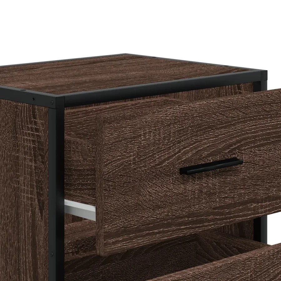 Tables de chevet 2 pcs chêne marron 40x31x50 cm bois ingénierie - 10