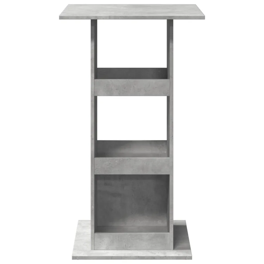 Table de bar avec rangement gris béton bois d'ingénierie - 4