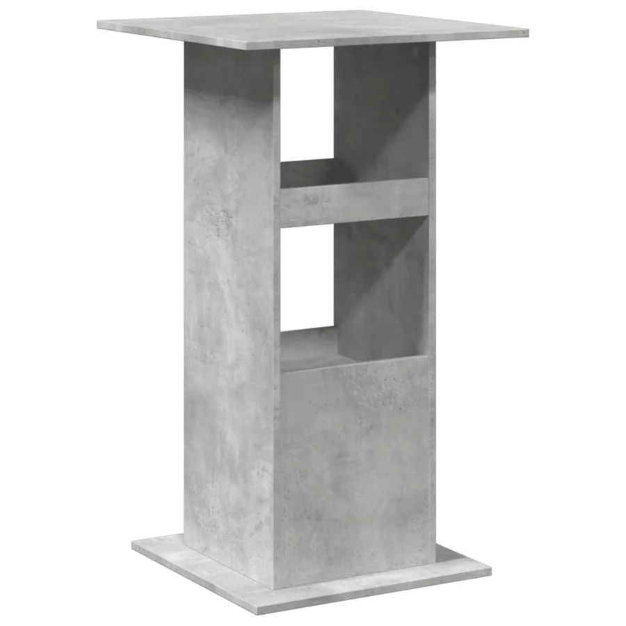 Table de bar avec rangement gris béton bois d'ingénierie - 6