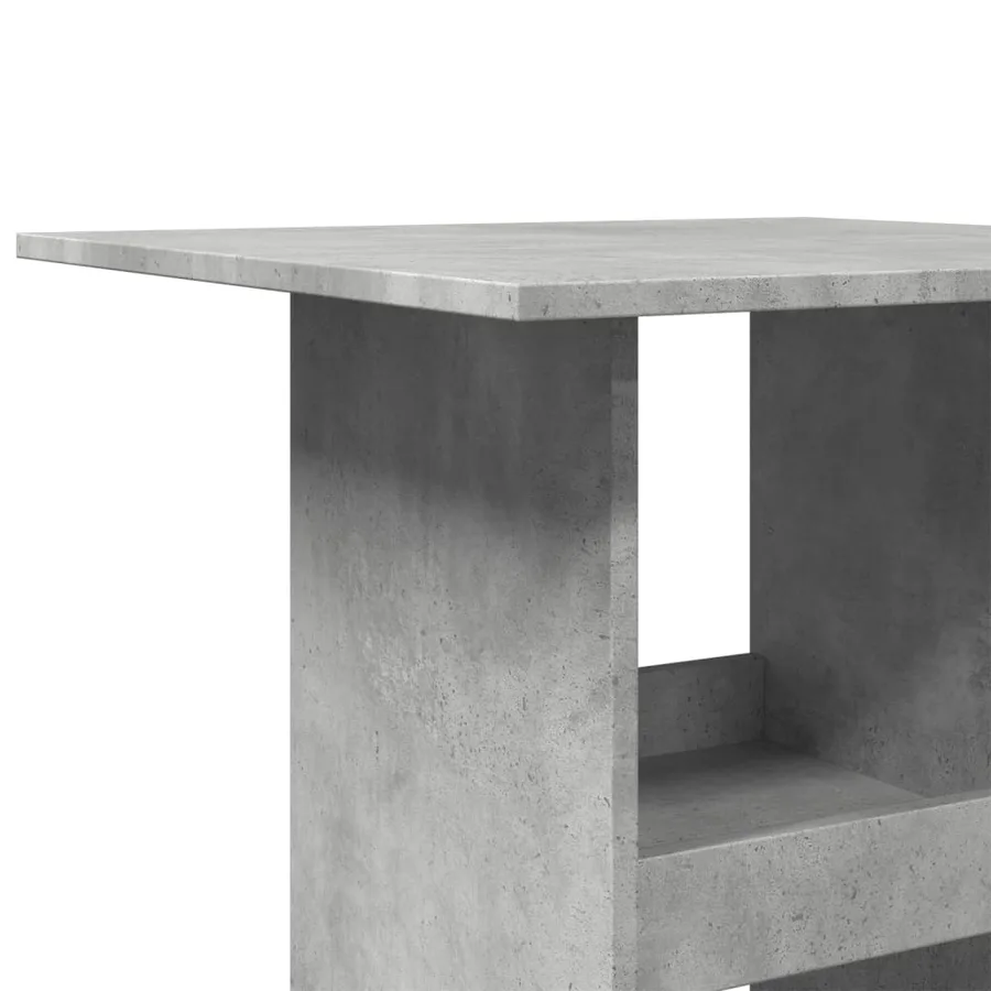 Table de bar avec rangement gris béton bois d'ingénierie - 7