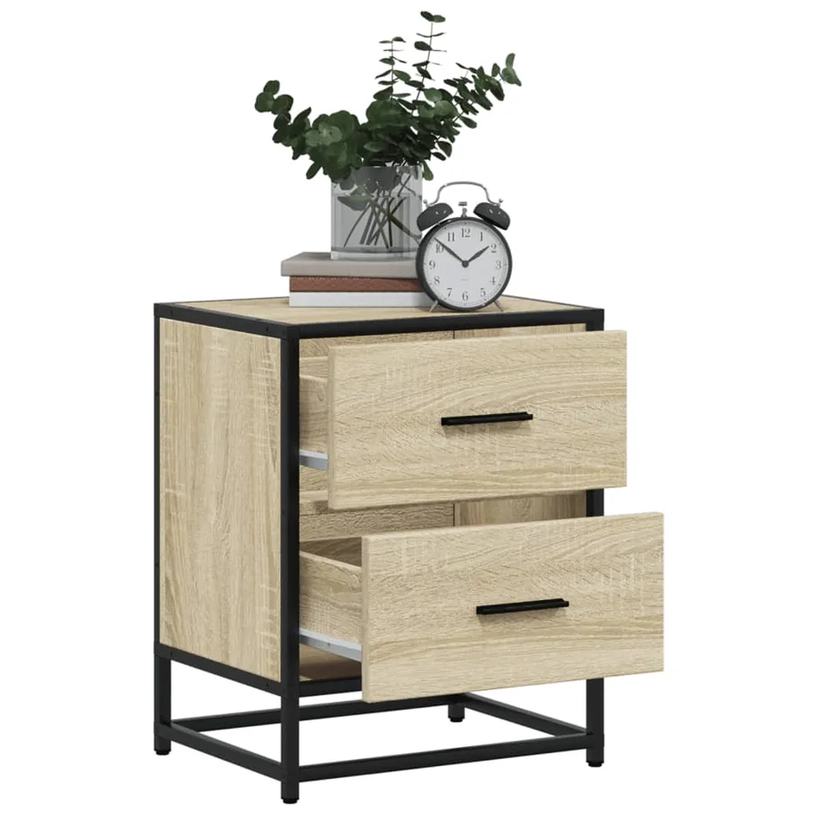 Table de chevet chêne sonoma 40x31x50 cm bois d’ingénierie - 4