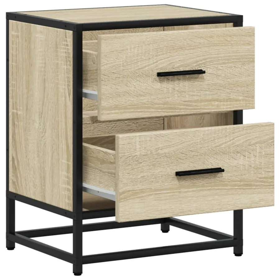 Table de chevet chêne sonoma 40x31x50 cm bois d’ingénierie - 8