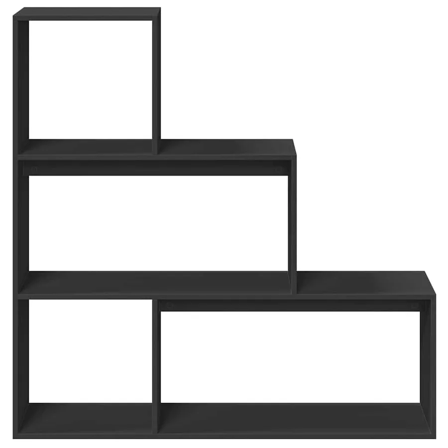 Étagère séparatrice de pièce à 3 niveaux noir 123x29x123 cm - 5