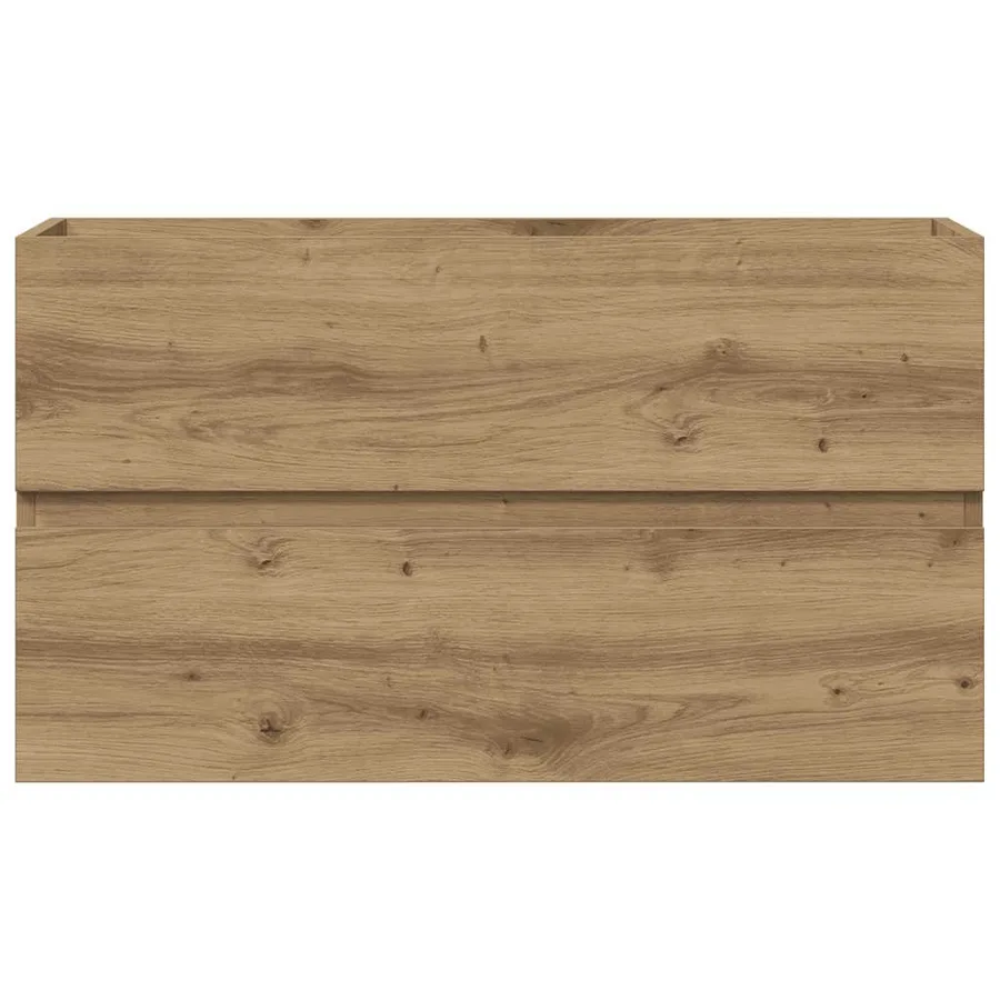 Armoire d'évier chêne artisanal 90x38,5x45 cm bois d'ingénierie - 5