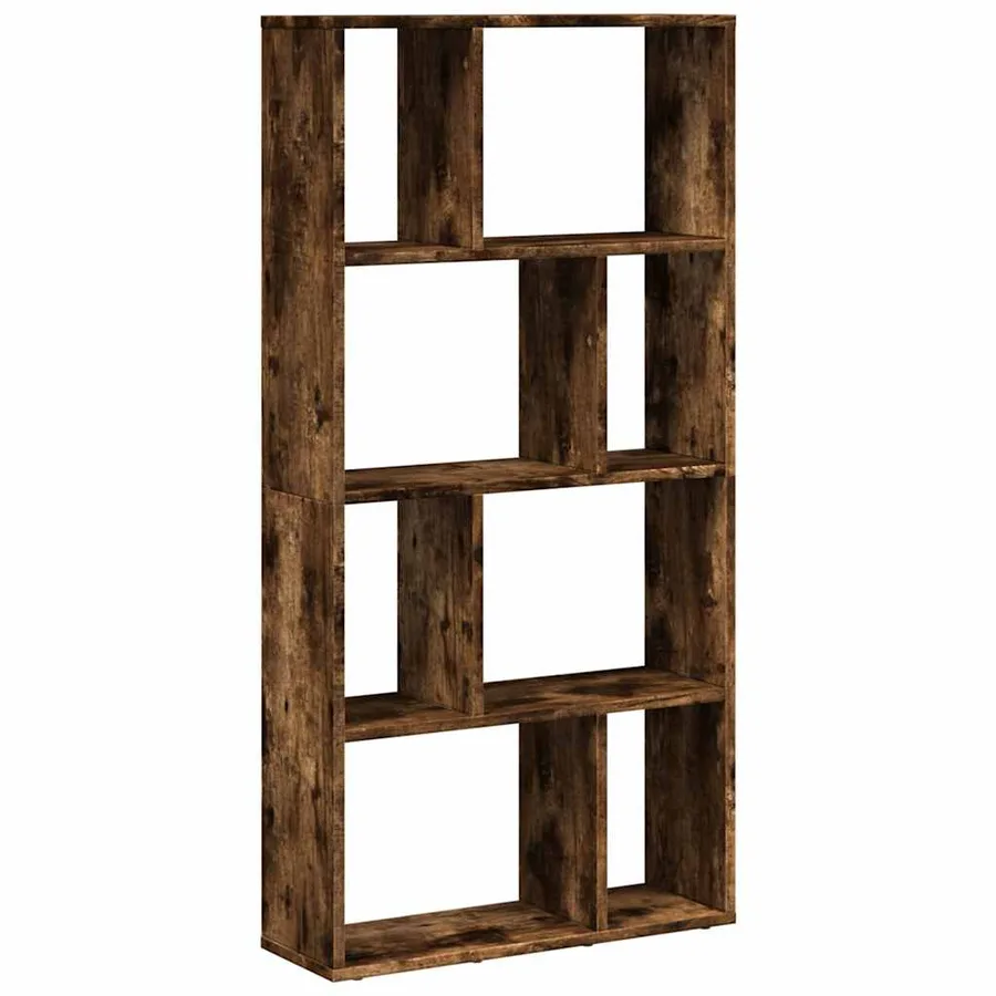 Bibliothèque chêne fumé 60x20x120,5 cm bois d'ingénierie - 2