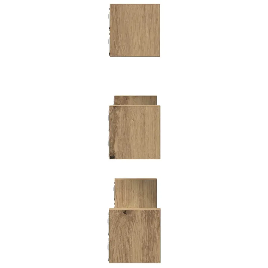 Étagères murales 3 pcs chêne artisanal bois d'ingénierie - 5