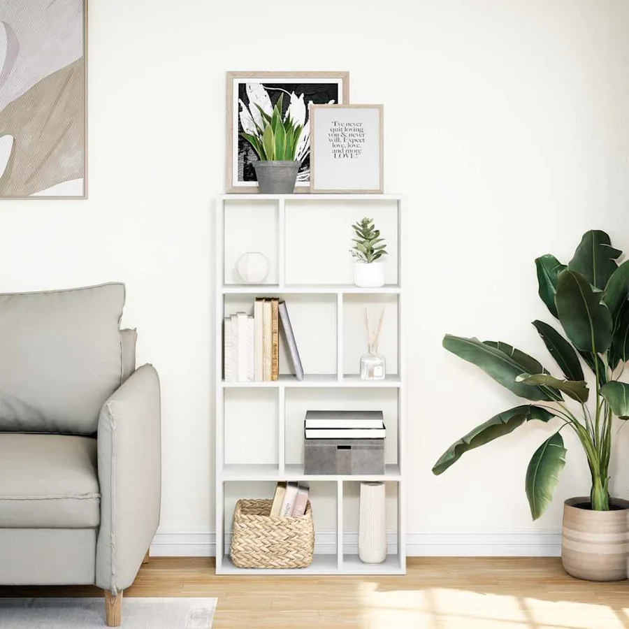 Bibliothèque Blanc 60x20x120,5 cm Bois d'ingénierie - 3
