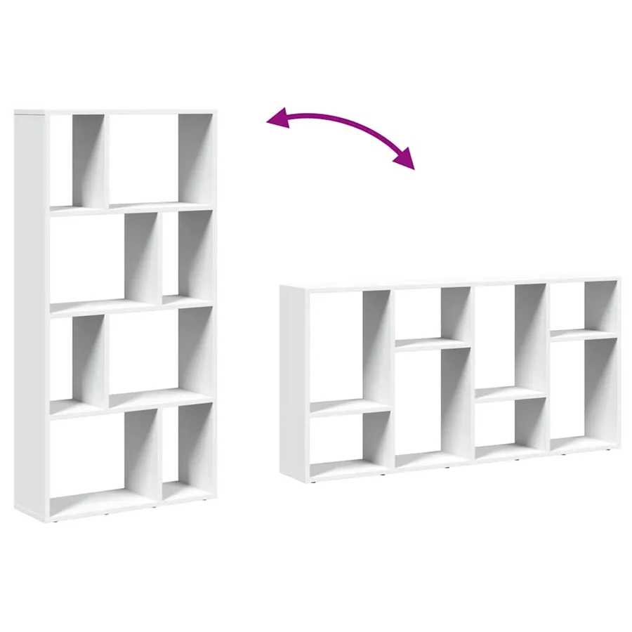 Bibliothèque Blanc 60x20x120,5 cm Bois d'ingénierie - 9
