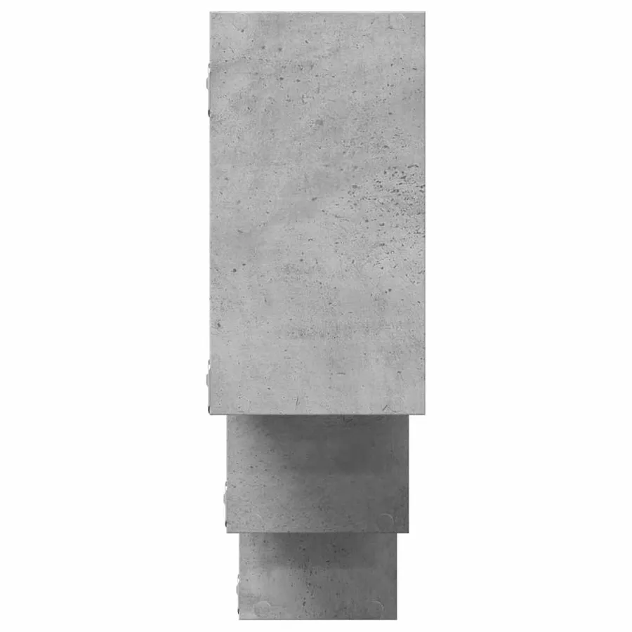 Étagère murale gris béton 159x18x66 cm bois d'ingénierie - 5