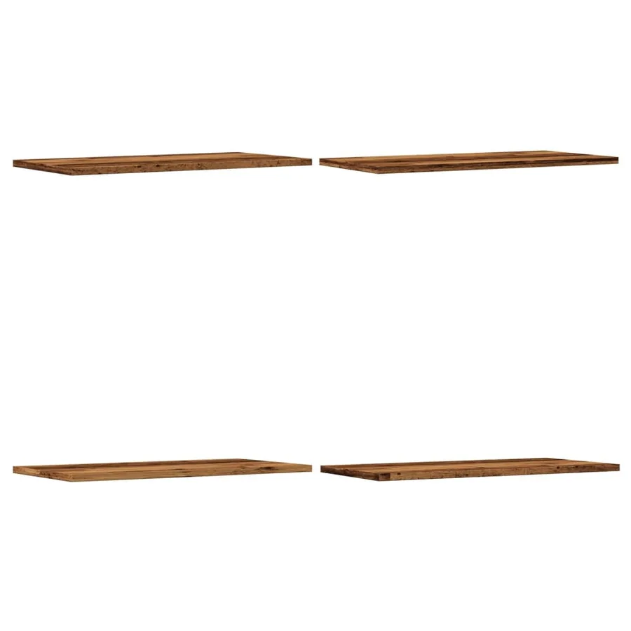 Étagères murales 4 pcs vieux bois 60x30x1,5cm bois d'ingénierie - 2