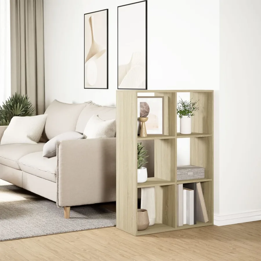 Étagère séparatrice de pièce chêne sonoma 69,5x29x103,5 cm - 4