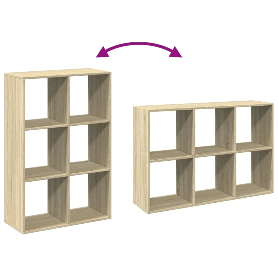 Étagère séparatrice de pièce chêne sonoma 69,5x29x103,5 cm - 9