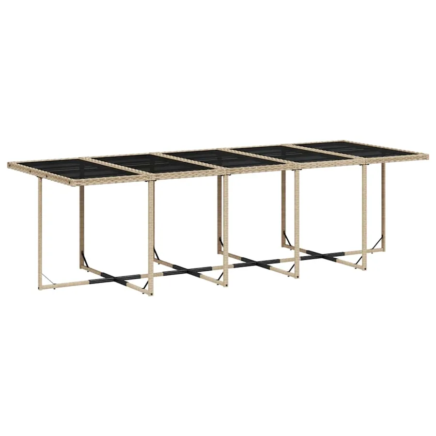 Ensemble à manger de jardin et coussins 11 pcs mélange beige - 4