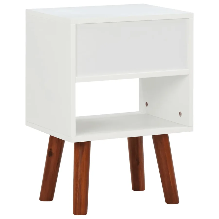 Table de chevet Bois d'acacia massif 40x30x57 cm - 4