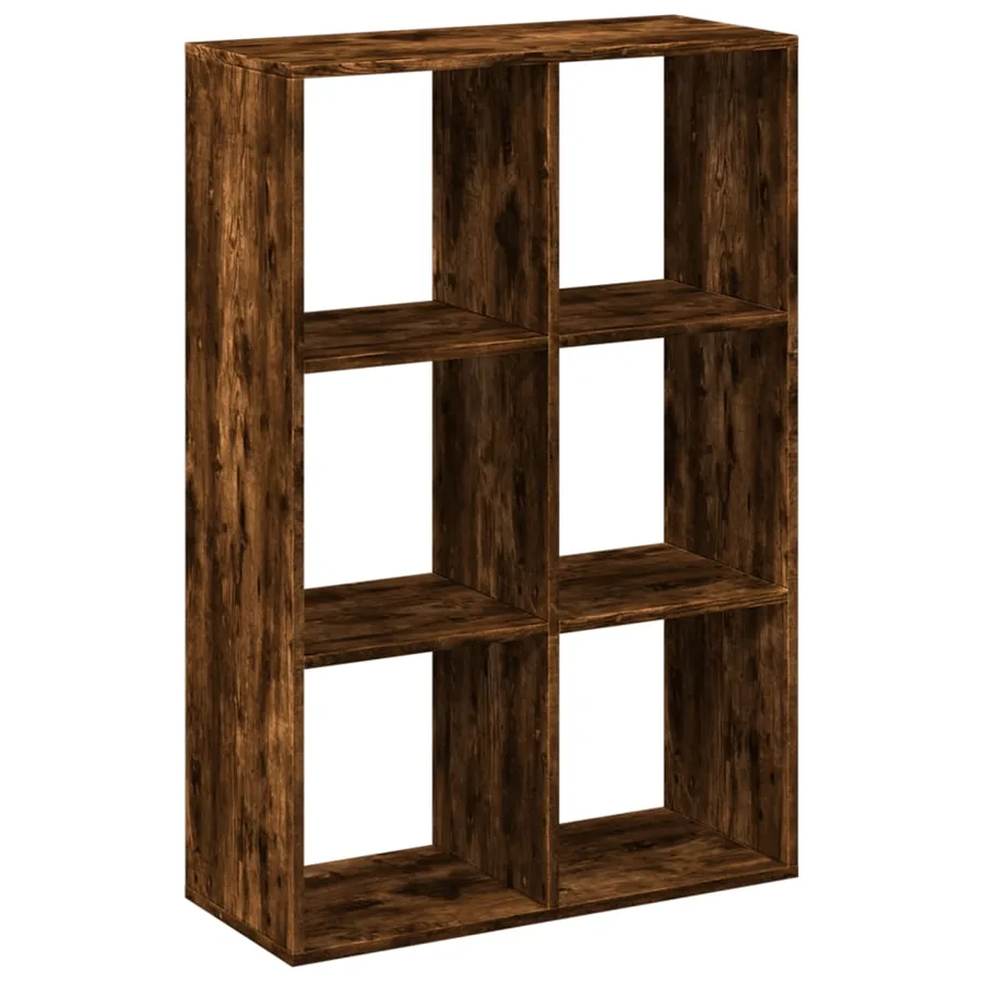 Étagère séparatrice de pièce chêne fumé 69,5x29x103,5 cm - 6