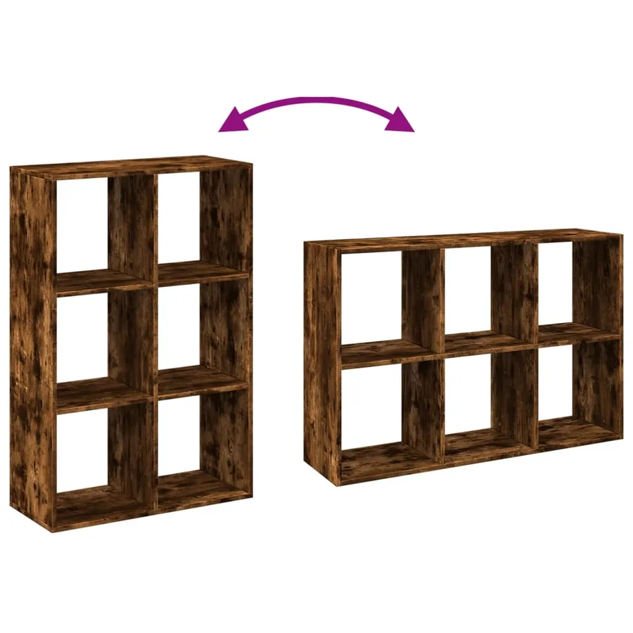 Étagère séparatrice de pièce chêne fumé 69,5x29x103,5 cm - 9