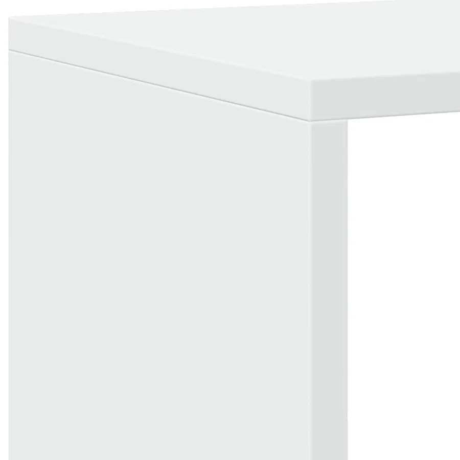 Bibliothèque blanc 137,5x29x137,5 cm bois d'ingénierie - 7