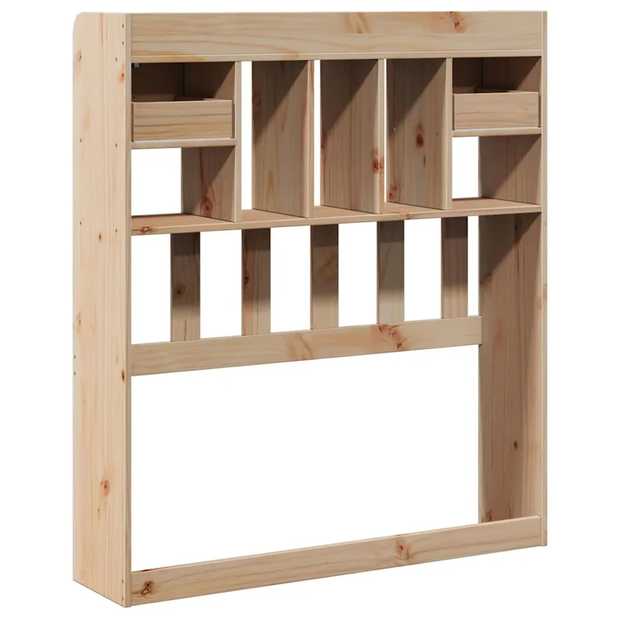 Tête de lit avec rangement 100 cm bois massif de pin - 6