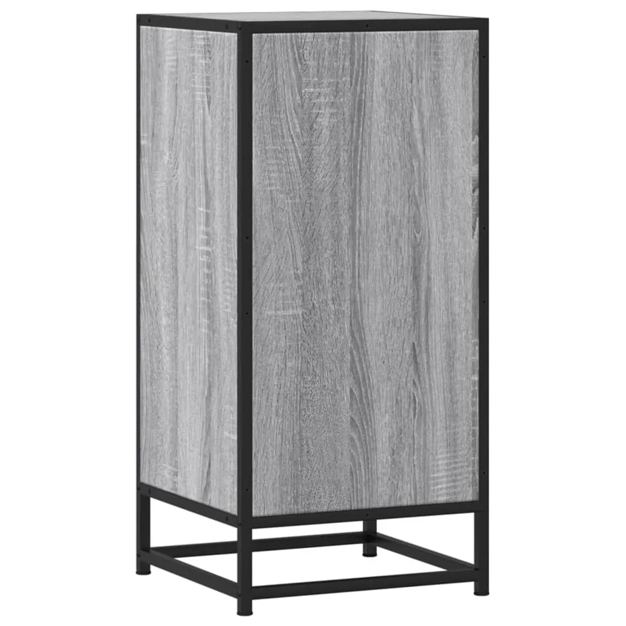 Buffet sonoma gris 35,5x35x76 cm bois d'ingénierie et métal - 6