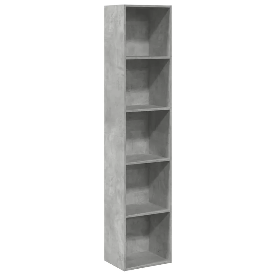 Bibliothèque gris béton 40x30x189 cm bois d'ingénierie - 2